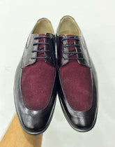 Zwarte Bordeaux Veterschoenen